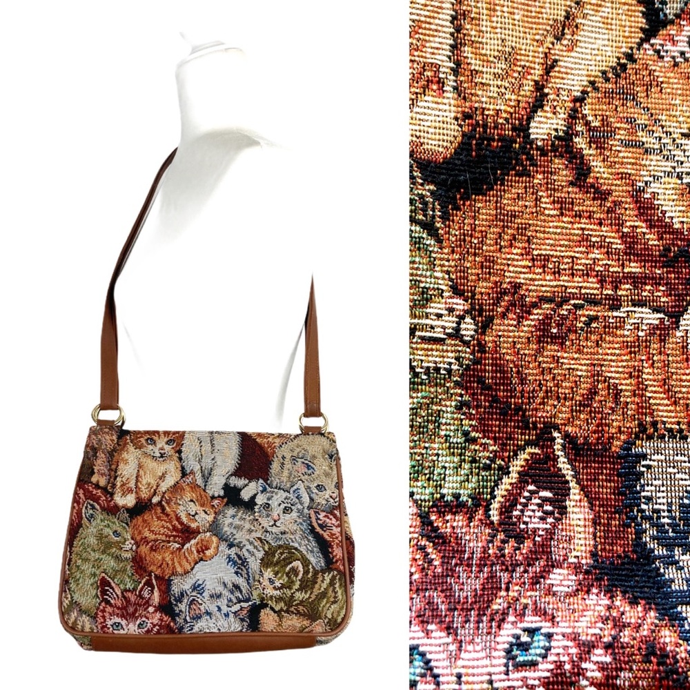 •CAT PURSE• VINTAGE Shoulder Bag VTG
